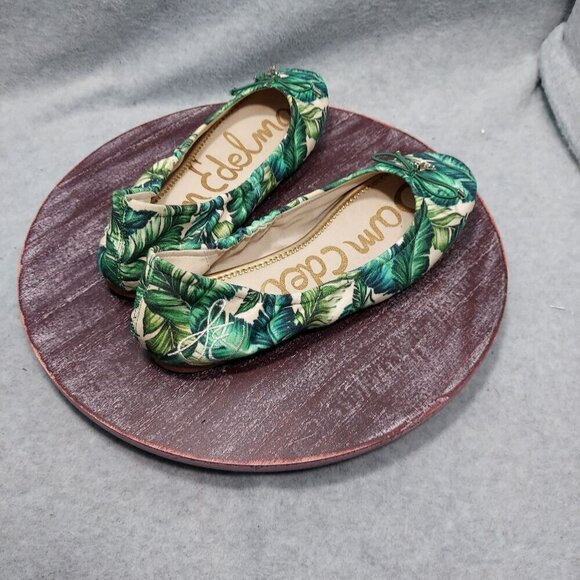 Sam Edelman Womens Green Leaf Ballet Flats - Picture 3 of 9